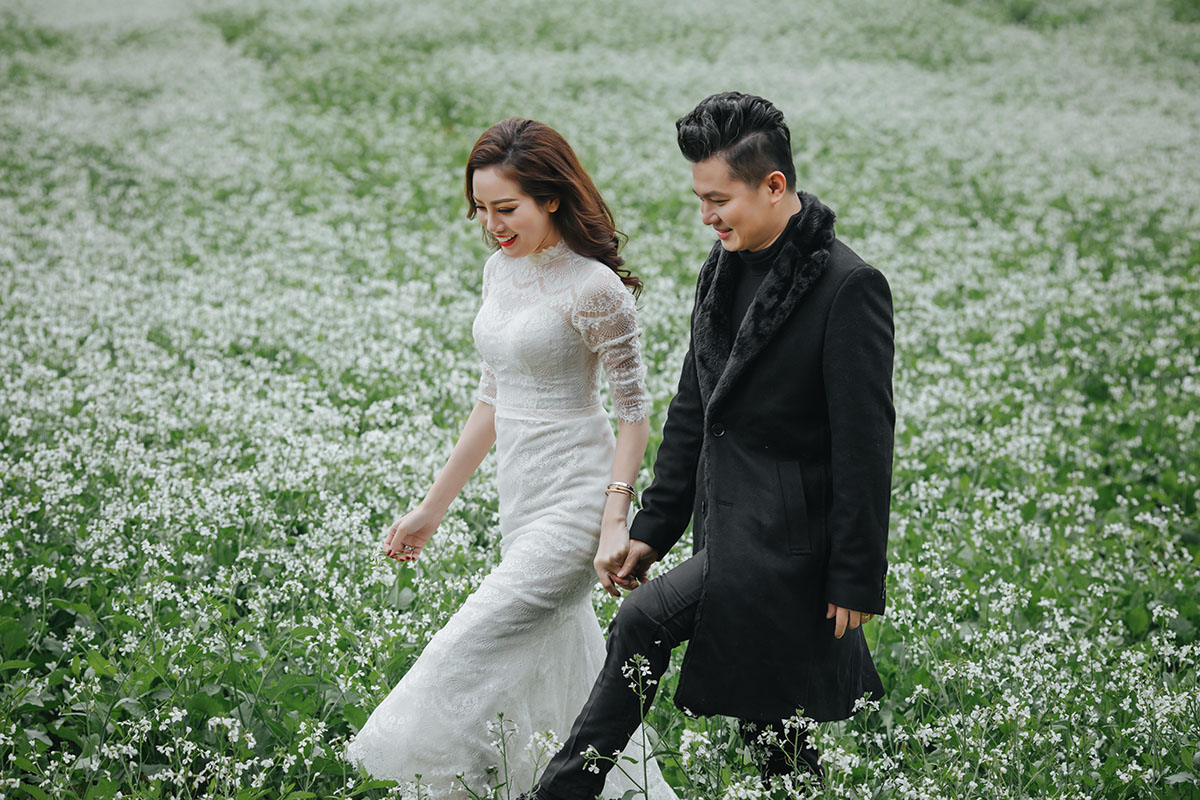 Vợ chồng Lâm Vũ – Huỳnh Tiên vượt giá lạnh để chụp ảnh cưới tại Sapa