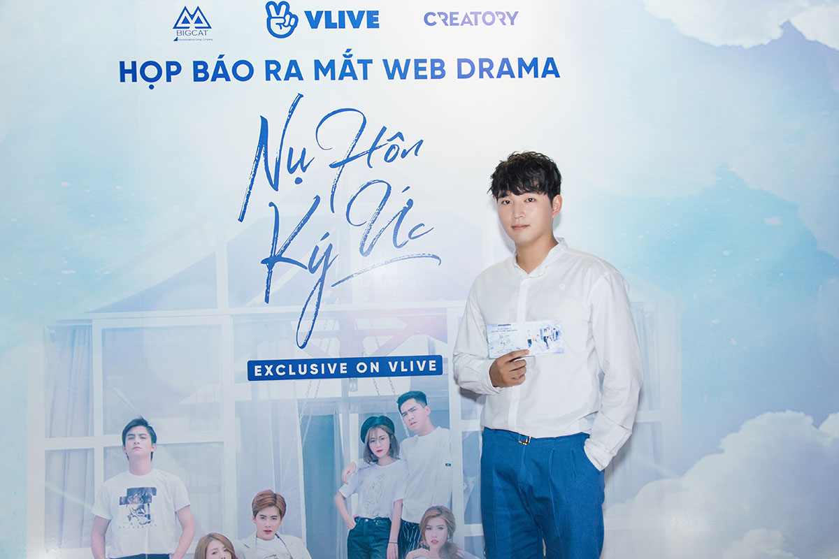 Bộ ba Khánh Vũ KVD, Nhi Katy, Pinky tình tứ tại buổi ra mắt web drama 'Nụ hôn ký ức'