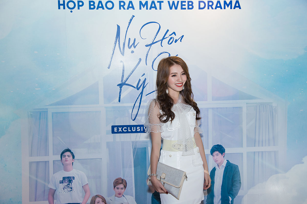 Bộ ba Khánh Vũ KVD, Nhi Katy, Pinky tình tứ tại buổi ra mắt web drama 'Nụ hôn ký ức'