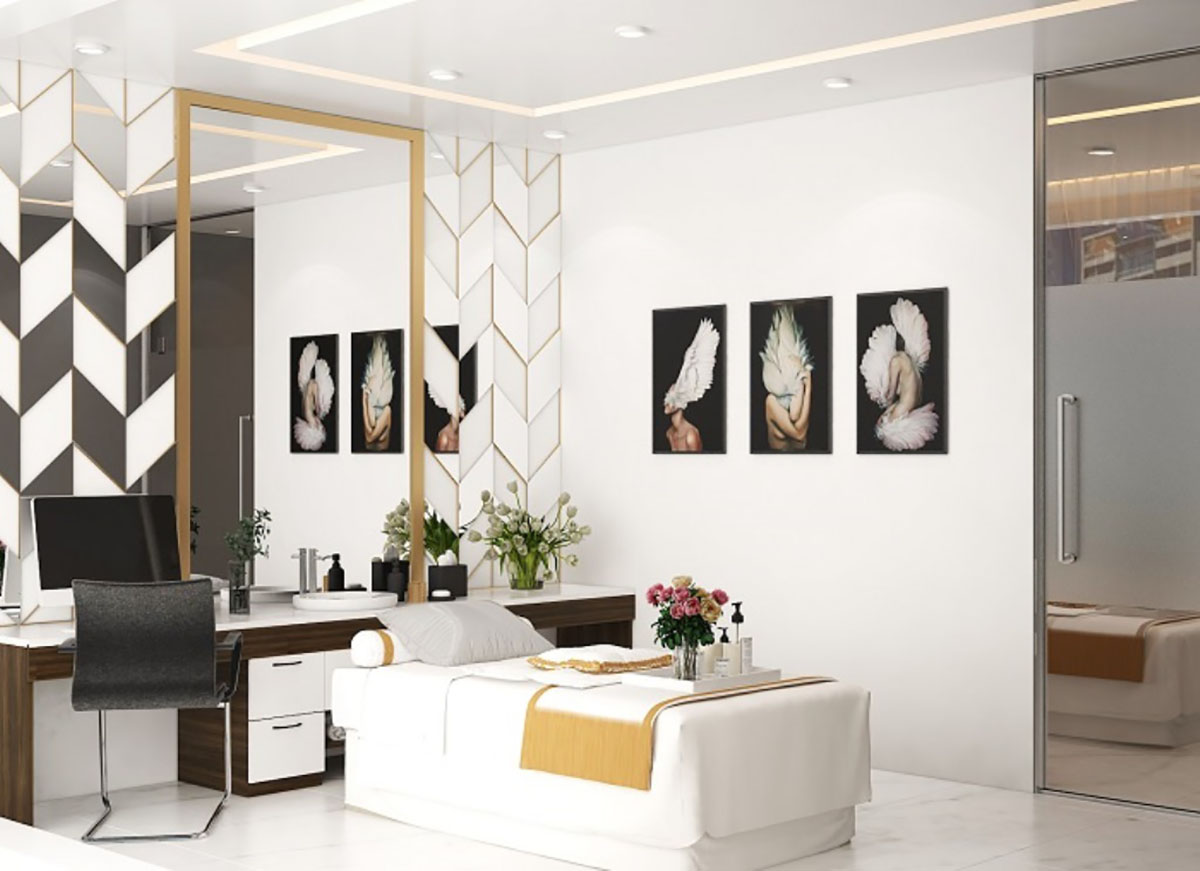 Hà Thuý Anh, Kiều Oanh chúc mừng NTK Minh Mỹ khai trương Viện thẩm mỹ chuẩn 5 sao