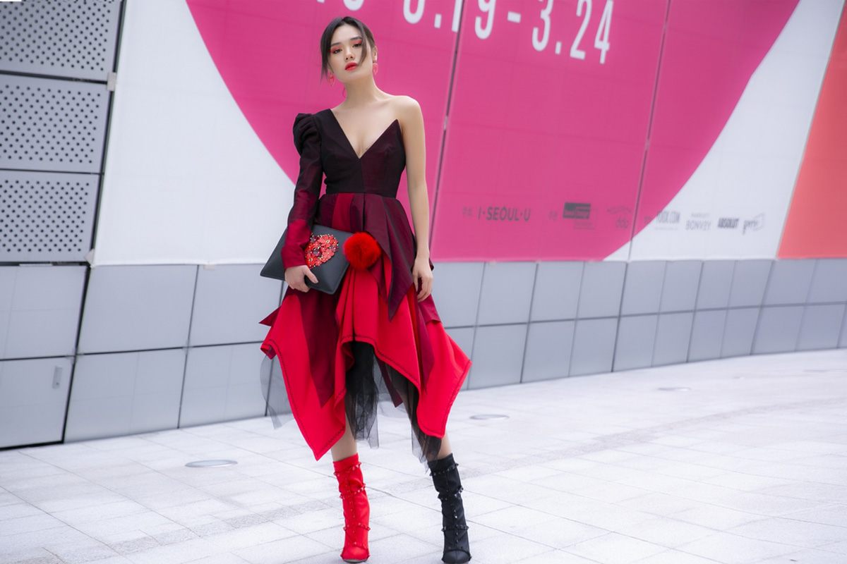 Mạc Trung Kiên, Quỳnh Anh, Trâm Anh street style nổi bật thu hút ống kính truyền thông Hàn Quốc
