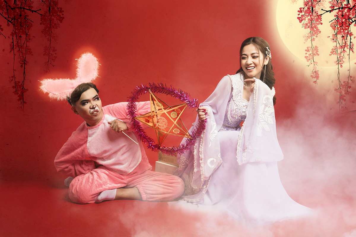Trung Thu 'đã hết yên bình' khi 'Hội bạn lầy lội' Minh Dự, Puka, Anh Tú hoá Thỏ Ngọc, Chị Hằng và Chú Cuội