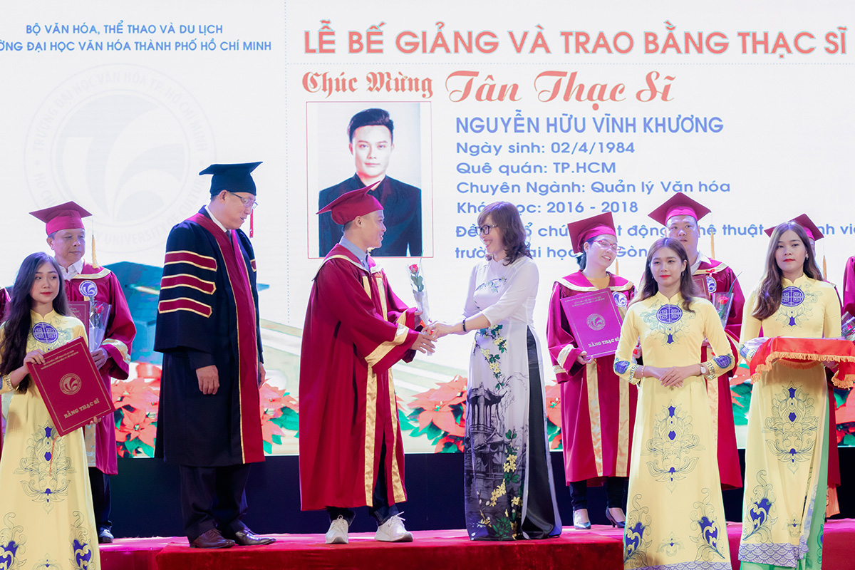 Biên đạo múa, Giảng viên Vĩnh Khương nhận bằng Thạc sĩ ngành Quản lý Văn hoá